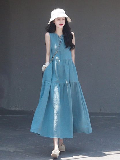 Summer dopamine wear vest sleeveless dress women 2023 new summer small fragrance French small man