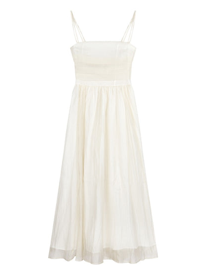 Pure desire wind waist strap dress women's summer 2023 new sexy temperament skirt high-end mid-length skirt