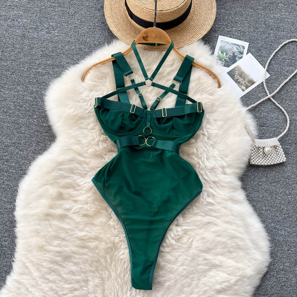 Summer sexy retro foreign style babes pure desire wind lace mesh gauze ruffles waist wrap chest sling dress