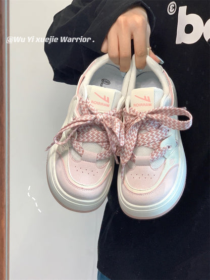 Pull back pink original bread shoes women 2023 summer new all-match casual shoes thin section niche breathable sneakers women
