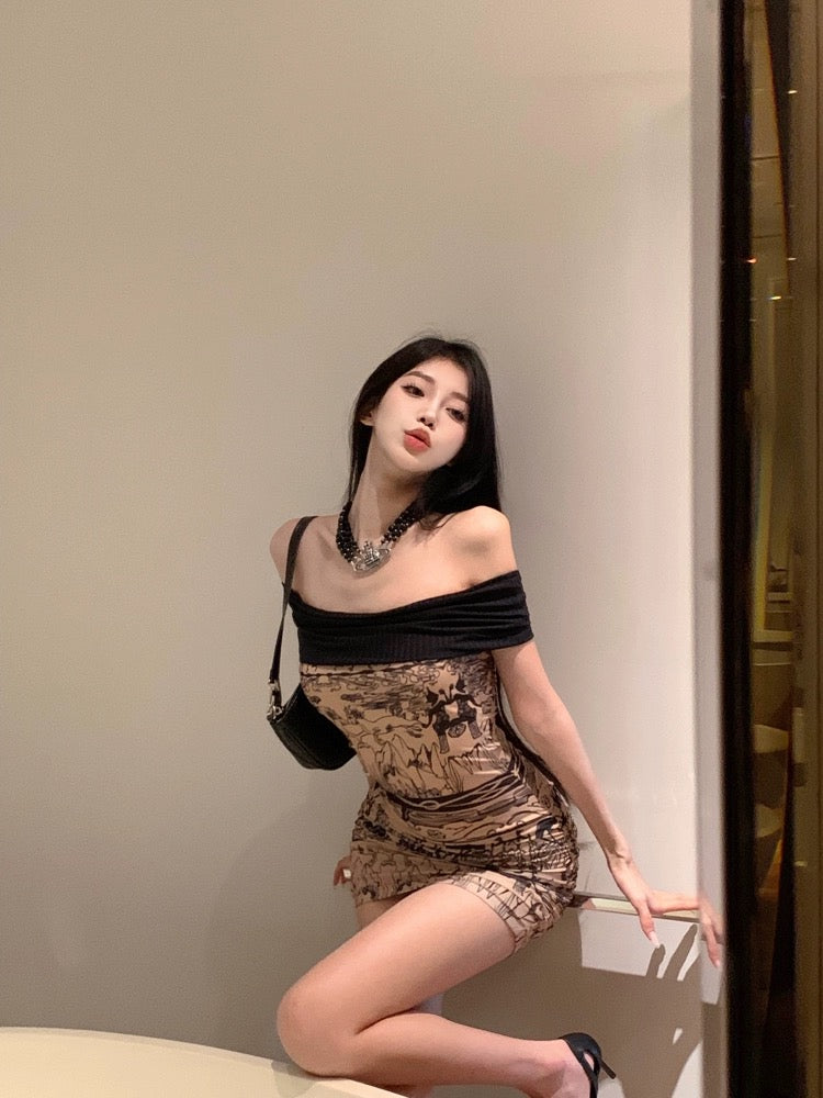 Hot girl one-shoulder tube top dress female summer 2023 new tight sexy – Lee Nhi Boutique