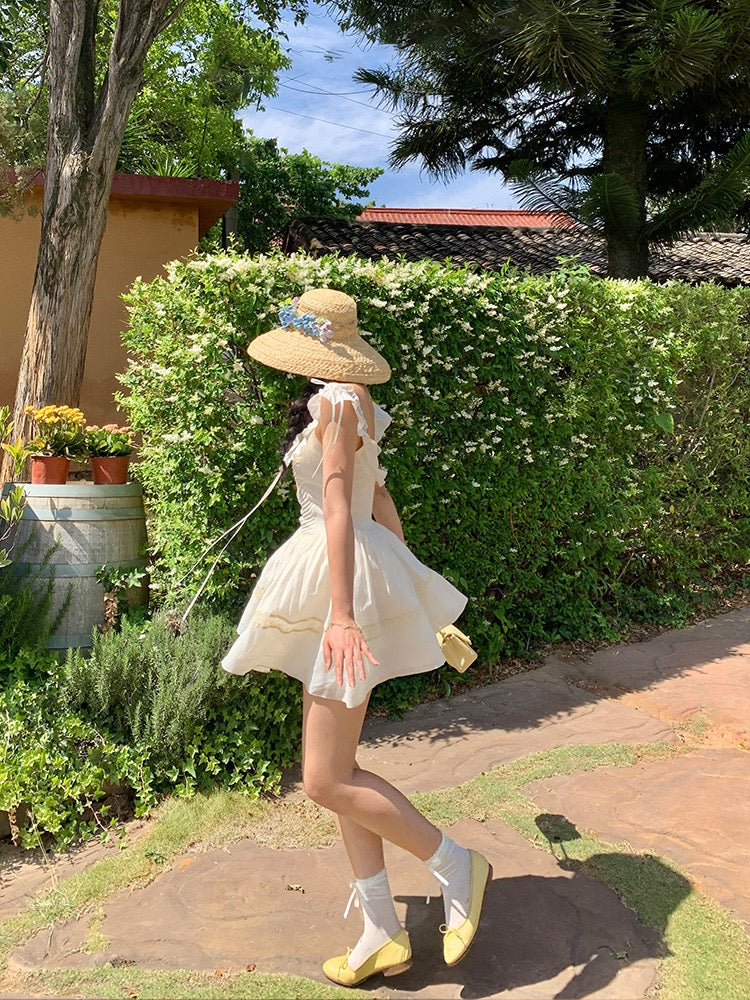 Xiaolizhi Alice A-line sleeveless dress summer new small tea break Fre Lee Nhi Boutique Xiaolizhi Alice A-line sleeveless dress summer new small tea break Fre Lee Nhi Boutique