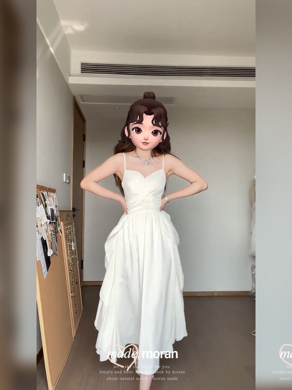 Seaside vacation style super fairy sling small white dress French gentle dress pure desire style temperament slightly fat and thin summer