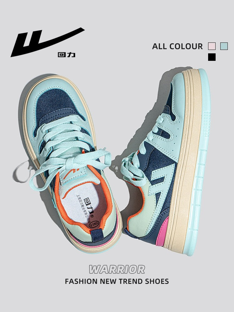 Pull back summer breathable skate shoes women 2023 new retro color matching dopamine thick bottom women's shoes all-match casual shoes