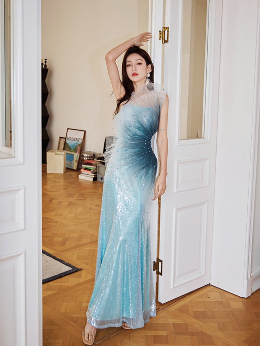 dollytang Duojia deep-sea mermaid Ji three-dimensional mesh sequin dress birthday dress adult ceremony small dress