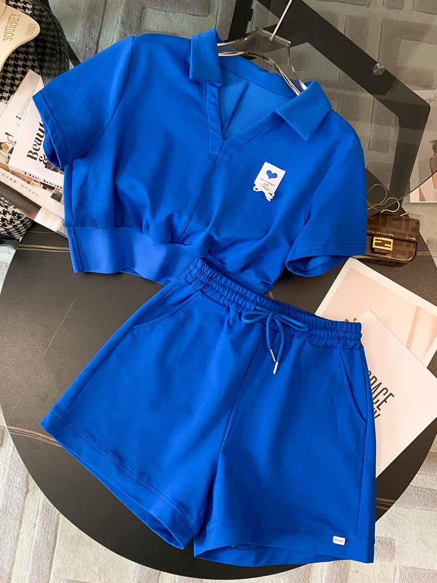 Summer 2023 new style small fragrance style high-end design sense shorts two-piece suit high and thin small casual suit