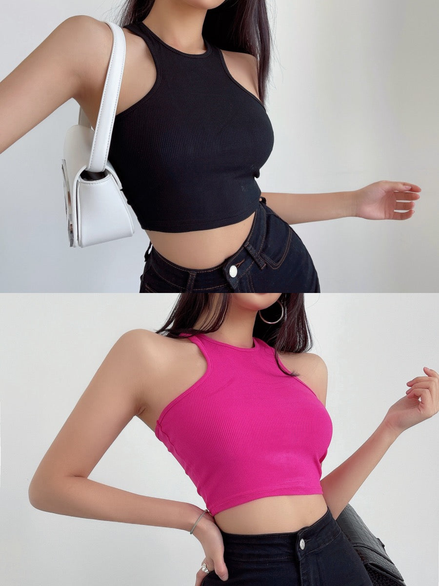 liviahome European and American hot girls slim elastic backless racer – Lee  Nhi Boutique