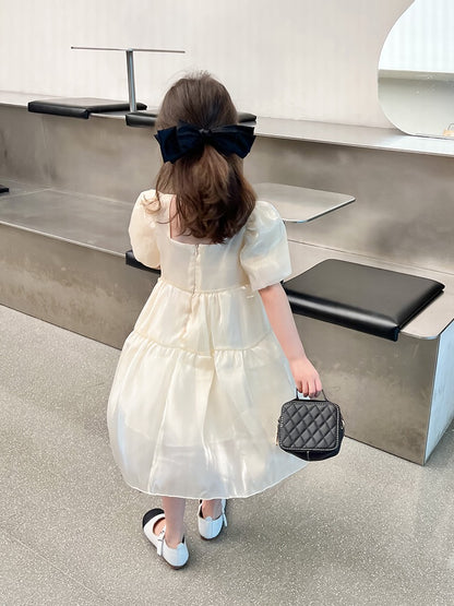 Girls foreign style princess dress summer dress 2023 new summer little girl baby skirt children's dress summer dress