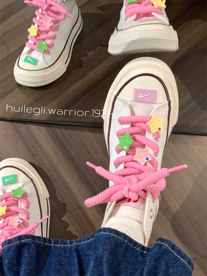 Pull back explosive change color star high-top canvas shoes women's summer breathable all-match shoes original women's shoes student skate shoes
