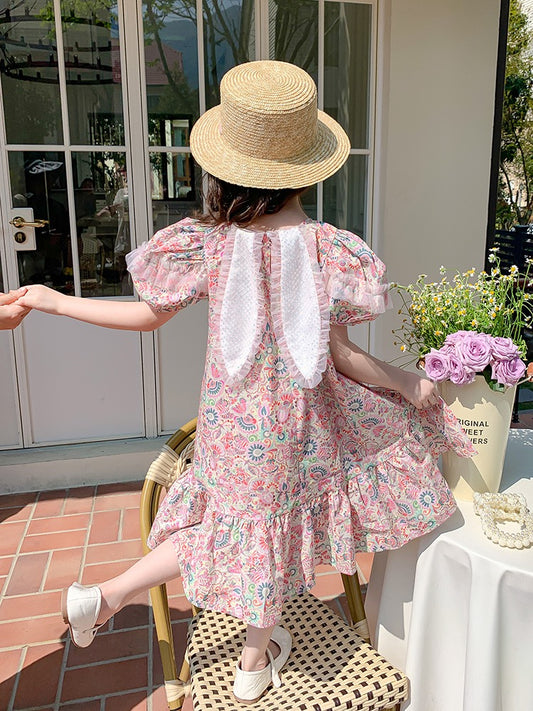 Girls' skirt summer dress 2023 new foreign style children's dress summer children's clothing little girl sweet princess skirt tide