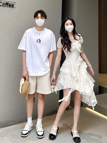 Very fairy couple dress summer dress you dress me skirt 2023 new high-end sense French tea break dress gentle trend