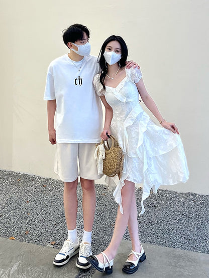 Very fairy couple dress summer dress you dress me skirt 2023 new high-end sense French tea break dress gentle trend