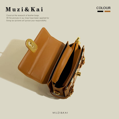MuziKai authentic portable rhombus stitching retro bag women 2023 new classic all-match commuter Messenger bag