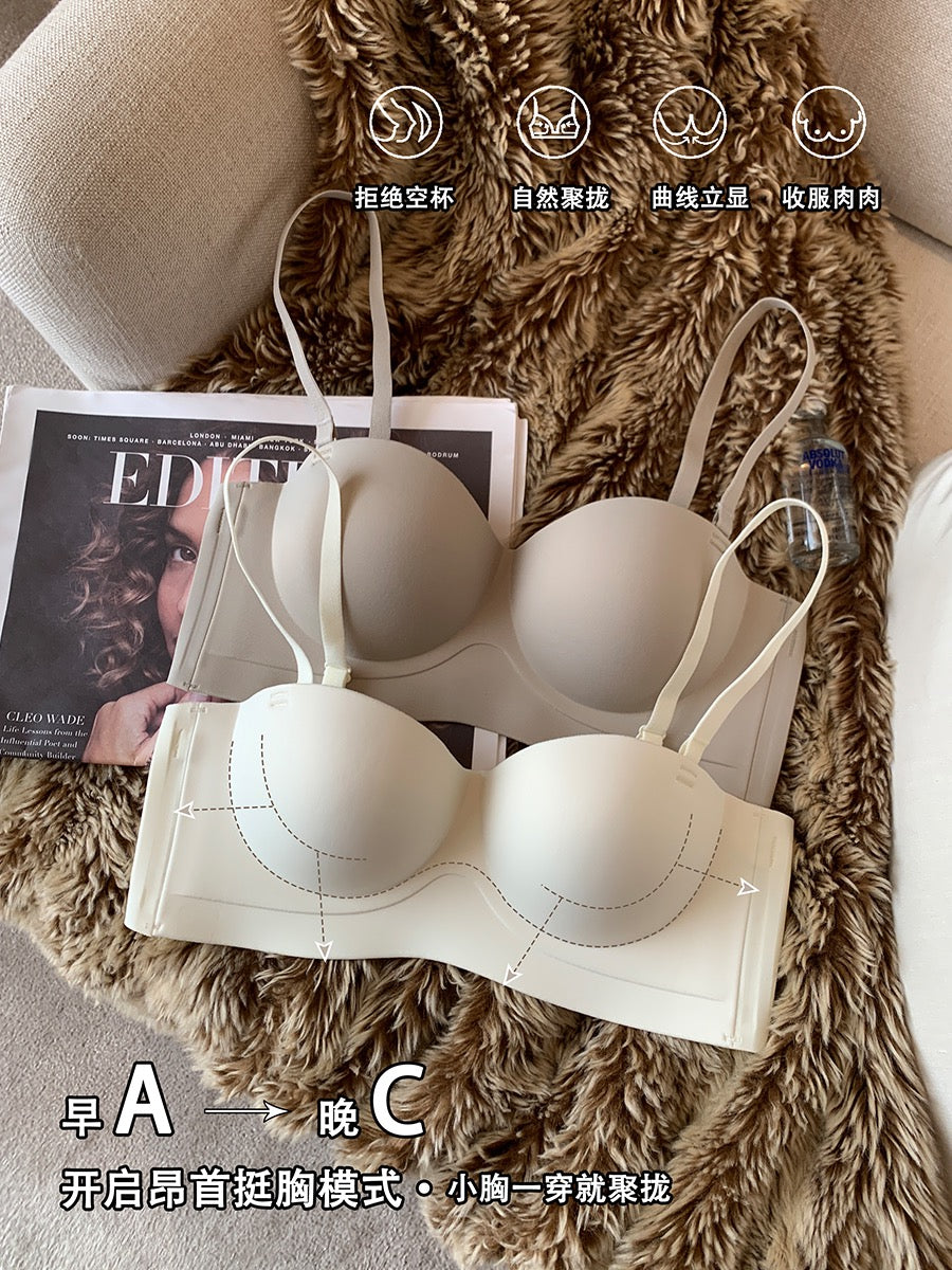 Strapless underwear women's non-slip gathered small chest shows big tu –  Lee Nhi Boutique