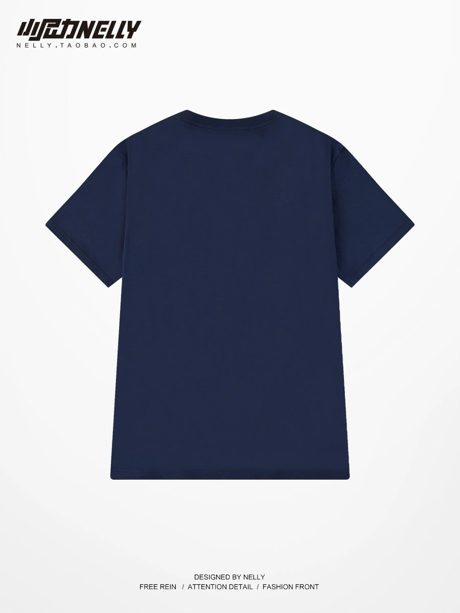 Short-sleeved men's summer oversize half-sleeved cotton tide brand trendy clothes 300g heavy American retro t-shirt