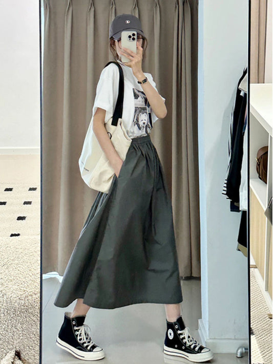 Summer clothes with a whole set of slightly fat and thin pear-shaped tea wear casual Internet celebrity fried street dress dress suit female