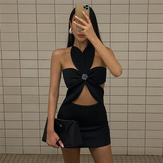 #Sisjuly# Irregular sexy hollow nightclub babes dress female super show figure waist bag hip skirt