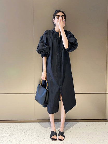 Black dress women's summer 2023 new style slightly fat and thin temperament high-end sense French net red hot style long skirt