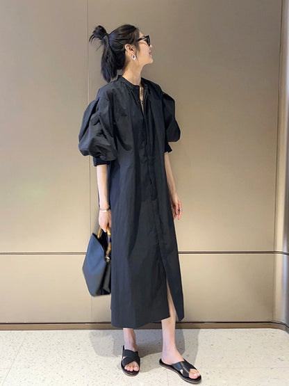 Black dress women's summer 2023 new style slightly fat and thin temperament high-end sense French net red hot style long skirt