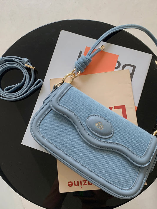 Micocah bag 2023 new bag denim underarm bag small square bag women's shoulder retro high-end niche