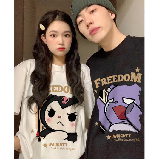 Disoo early spring couple wear summer t-shirts are different from the niche high-end short-sleeved 2023 new trend tide brand season