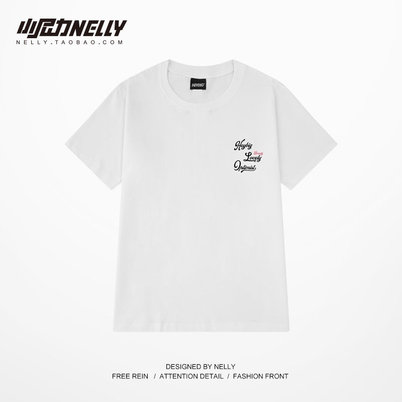 Graffiti oversize short-sleeved men's and women's trendy brand loose half-sleeved T-shirt summer ruffian handsome hip-hop top men's t-shirt