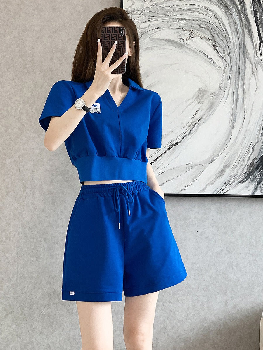 Summer 2023 new style small fragrance style high-end design sense shorts two-piece suit high and thin small casual suit