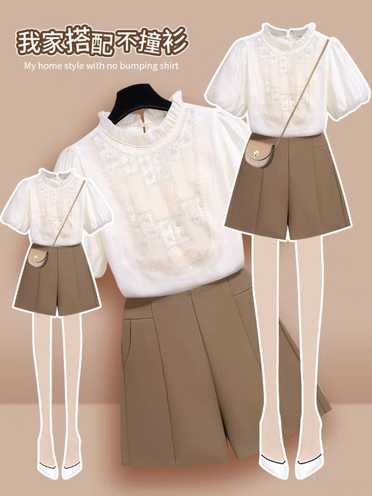Professional suit female summer 2023 new small man wears a complete set of fashionable and capable temperament shorts two-piece suit