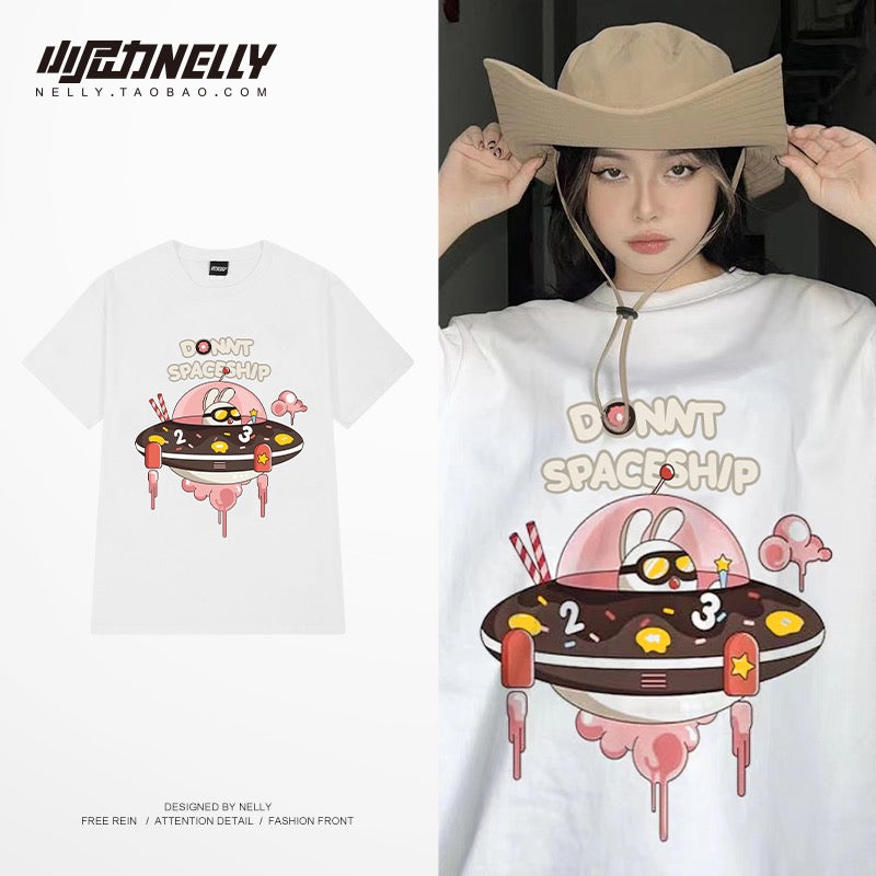Hong Kong style t-shirt men's short-sleeved summer new loose casual ins Korean version of the trend all-match hip-hop five-point sleeve top clothes