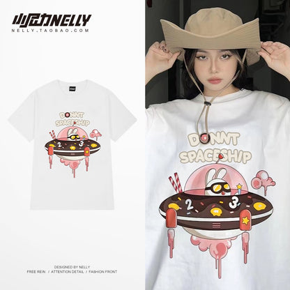 Hong Kong style t-shirt men's short-sleeved summer new loose casual ins Korean version of the trend all-match hip-hop five-point sleeve top clothes