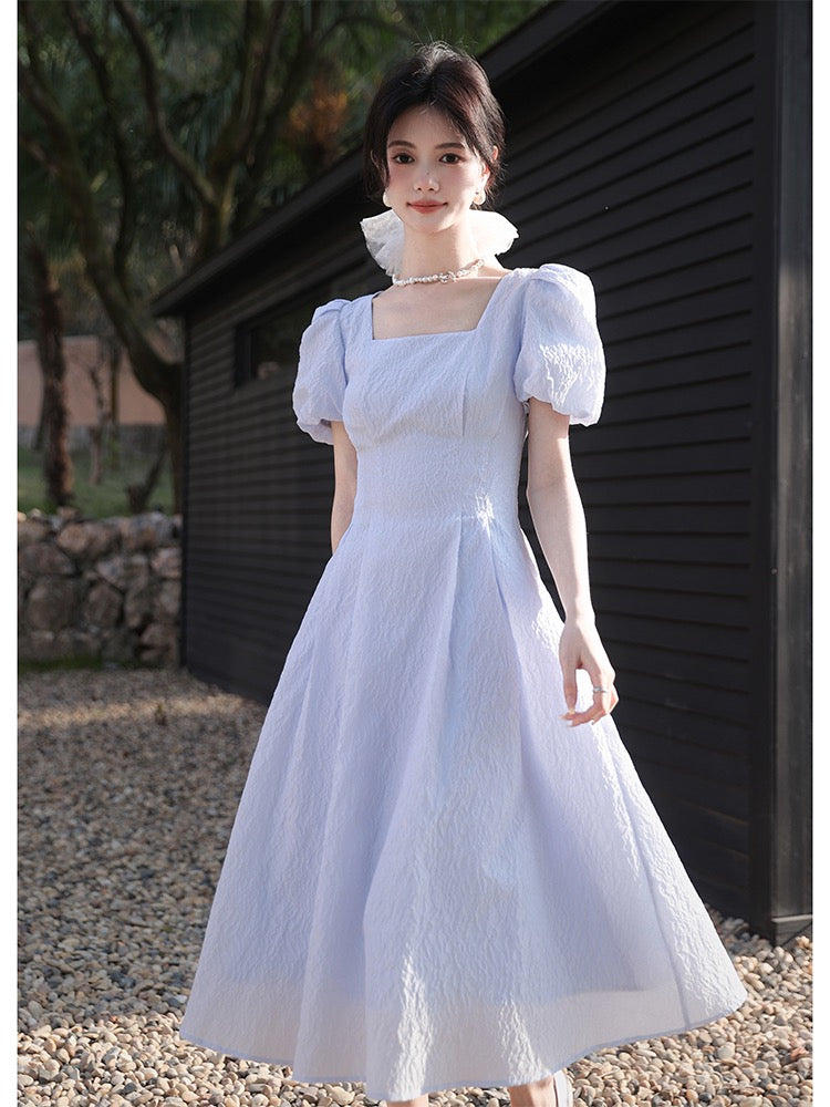 The plum is ripe [Yunxiang] embossed jacquard French dress spring new high-end temperament a-line long skirt
