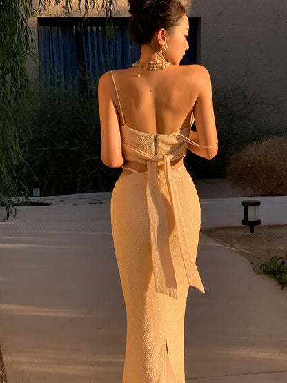 Xiaoli Yeyuemingsha Xiaoxiangfeng high-end fashion suit 2023 summer celebrity temperament two-piece skirt