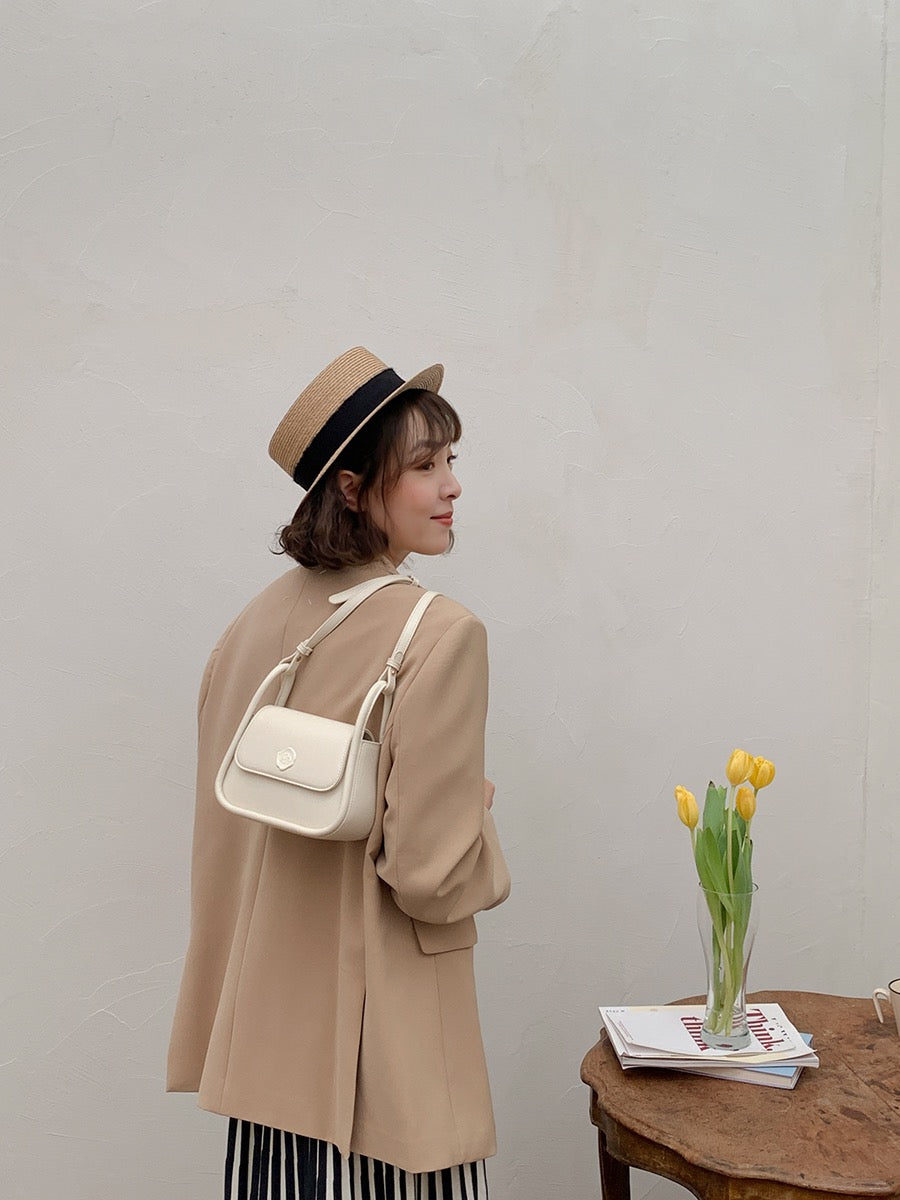 Micocah "Spring Flower Basket" Bag Vegetable Basket Handbag One Shoulder Messenger Small Square Bag Female Texture Niche