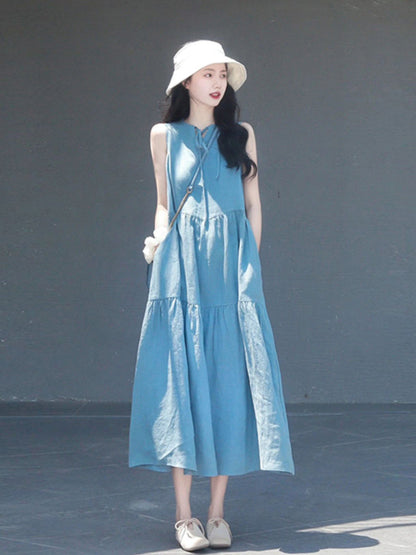 Summer dopamine wear vest sleeveless dress women 2023 new summer small fragrance French small man