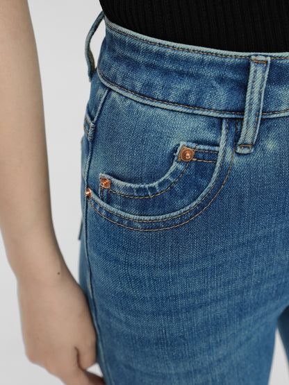 Wang Youshan's slightly flared jeans women's high waist nine points spring and summer 2023 new slim and slim slim flared pants