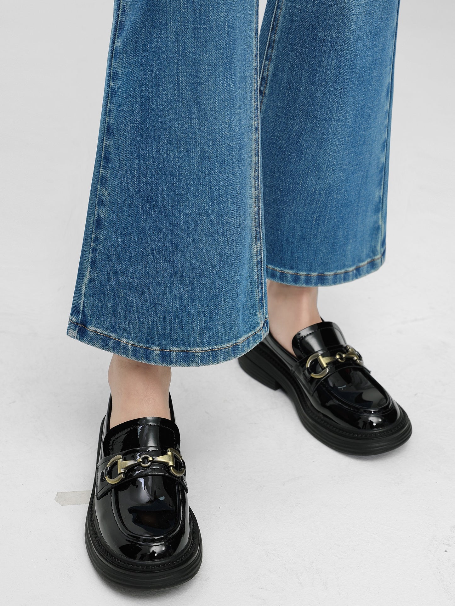Wang Youshan's slightly flared jeans women's high waist nine points spring and summer 2023 new slim and slim slim flared pants