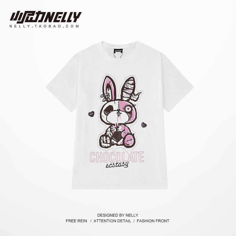 T-shirt men's and women's oversize summer clothes 2023 trend tide brand cotton short-sleeved couple clothes loose large size clothes