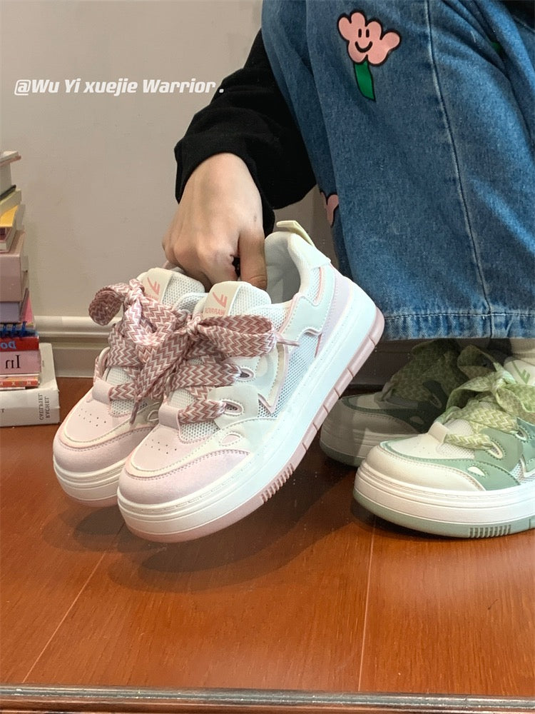 Pull back pink original bread shoes women 2023 summer new all-match casual shoes thin section niche breathable sneakers women