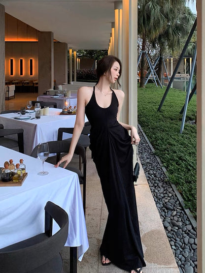Middletone | Cool Skirt~Temperament Waist Sling Dress Women's Long Skirt