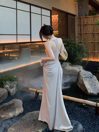 Middletone | Cool Skirt~Temperament Waist Sling Dress Women's Long Skirt