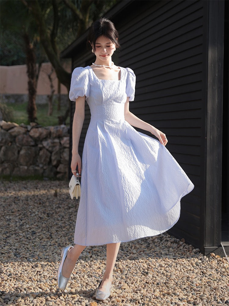 The plum is ripe [Yunxiang] embossed jacquard French dress spring new high-end temperament a-line long skirt