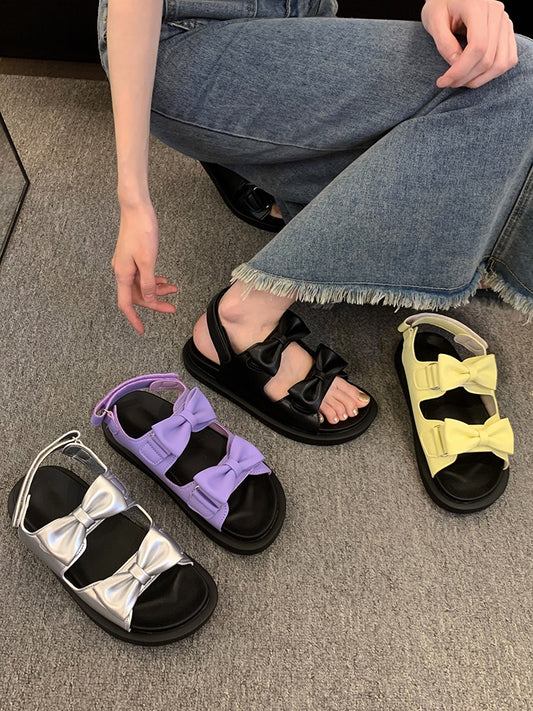 Fairy style sandals women's 2023 summer new soft thick bottom fashion all-match casual beach Roman shoes with skirt