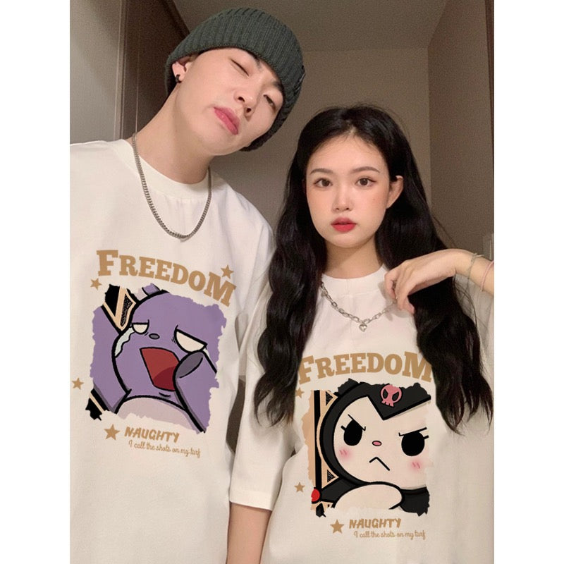 Disoo early spring couple wear summer t-shirts are different from the niche high-end short-sleeved 2023 new trend tide brand season