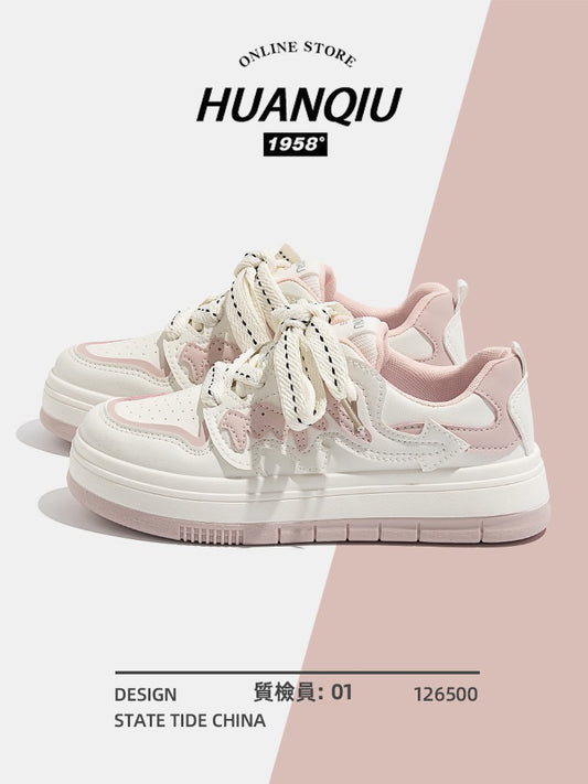 Universal thick-soled shoes women's summer 2023 new couple sports shoes chic hundred matching skirt white shoes women