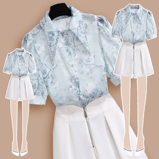 Professional suit female summer 2023 new small man with a complete set of temperament goddess fan high-end two-piece suit