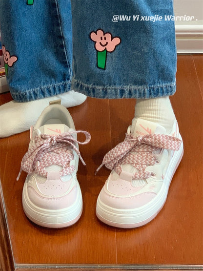 Pull back pink original bread shoes women 2023 summer new all-match casual shoes thin section niche breathable sneakers women