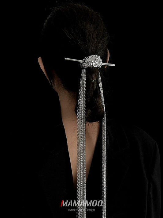 Mamamoo personality niche European and American design long hair tied tassel hair accessories ponytail headdress hairpin female high-end sense