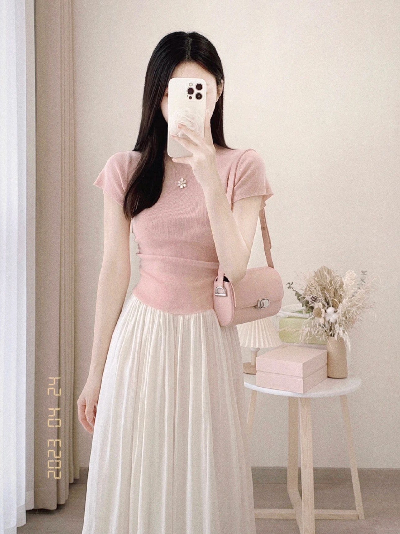 Wear tea with a whole set of summer complete set with age-reducing suit top chiffon skirt two-piece suit small man