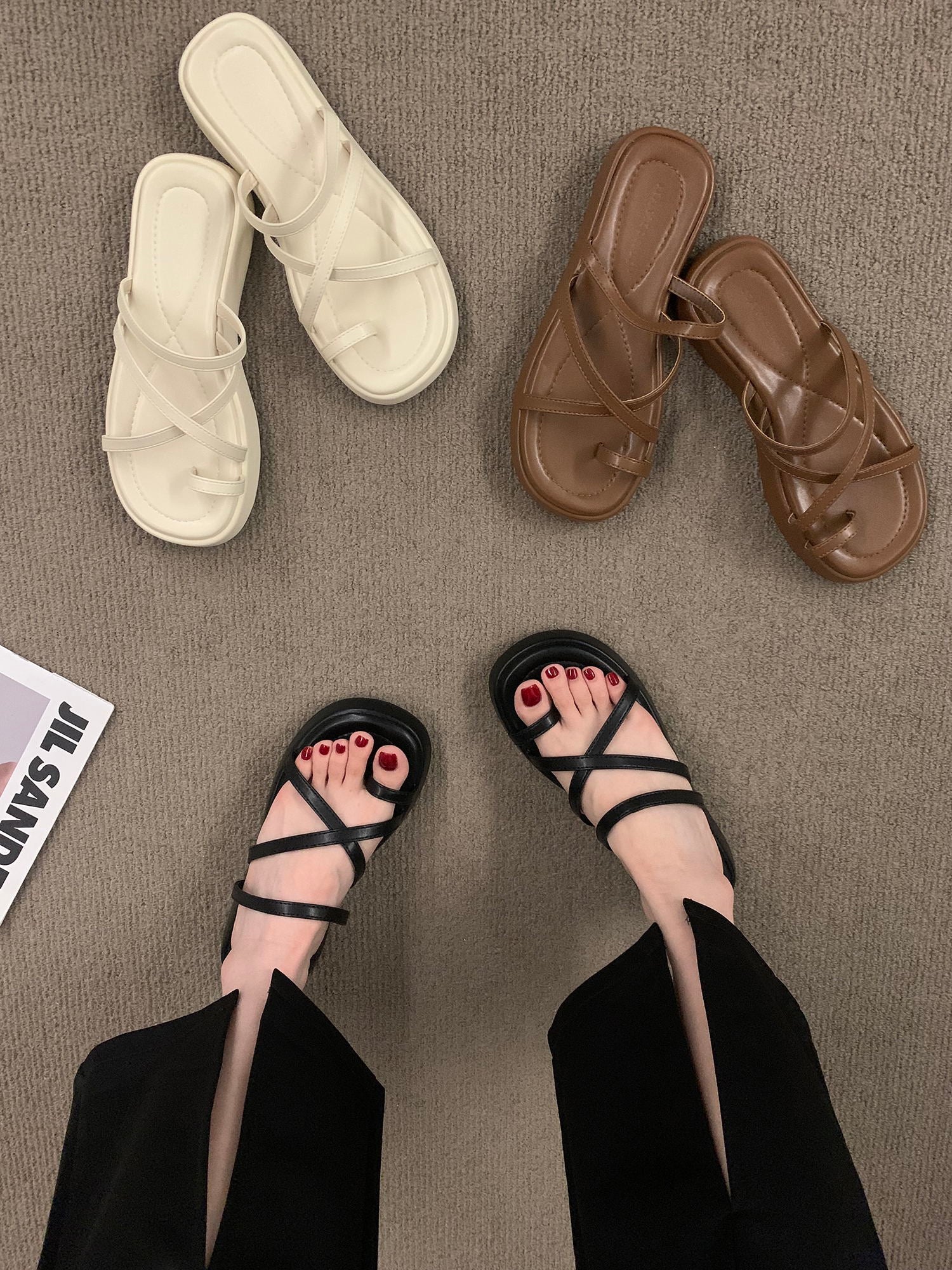 Evening slippers top womens