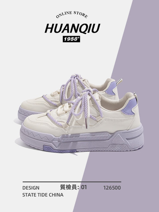 Universal Hyuna style shoes women's summer 2023 new style with skirt small white shoes chic all-match purple sports shoes